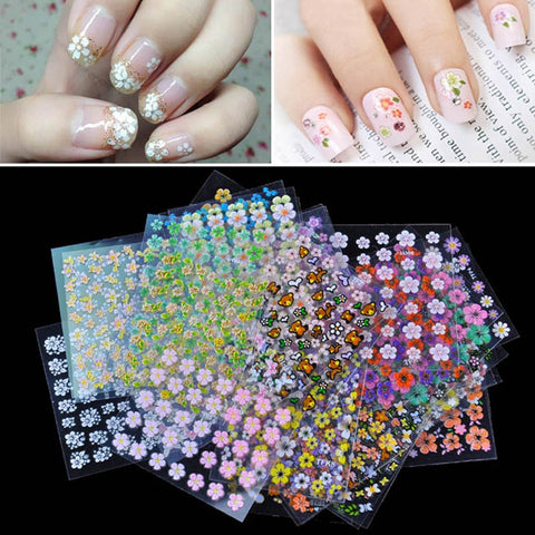 Floral Design Patterns Nail Stickers